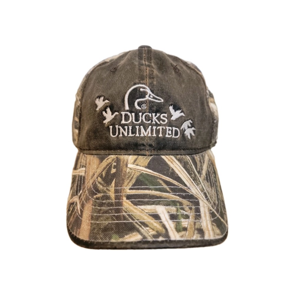 Ducks Unlimited Suede camouflage hat cap adjustable One Size